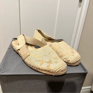 Tan Coach Signature C Espadrilles size 7